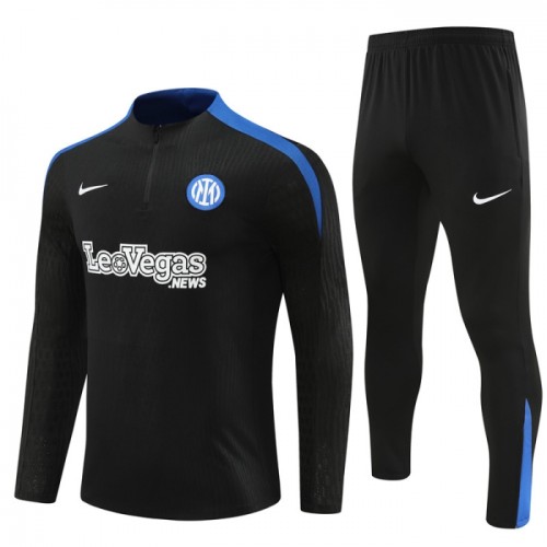 Inter Milan Sweat d'Entraînement Quarter-Zip 2024-25 Noire Inter Milan Sweat d'Entraînement Quarter-Zip 2024-25 Noire